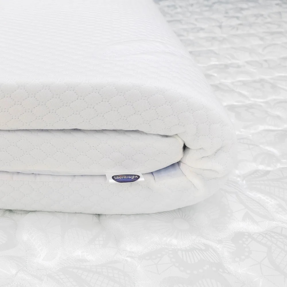 Silentnight Gel-Memory Foam Mattress Topper, White - 120x200 cms