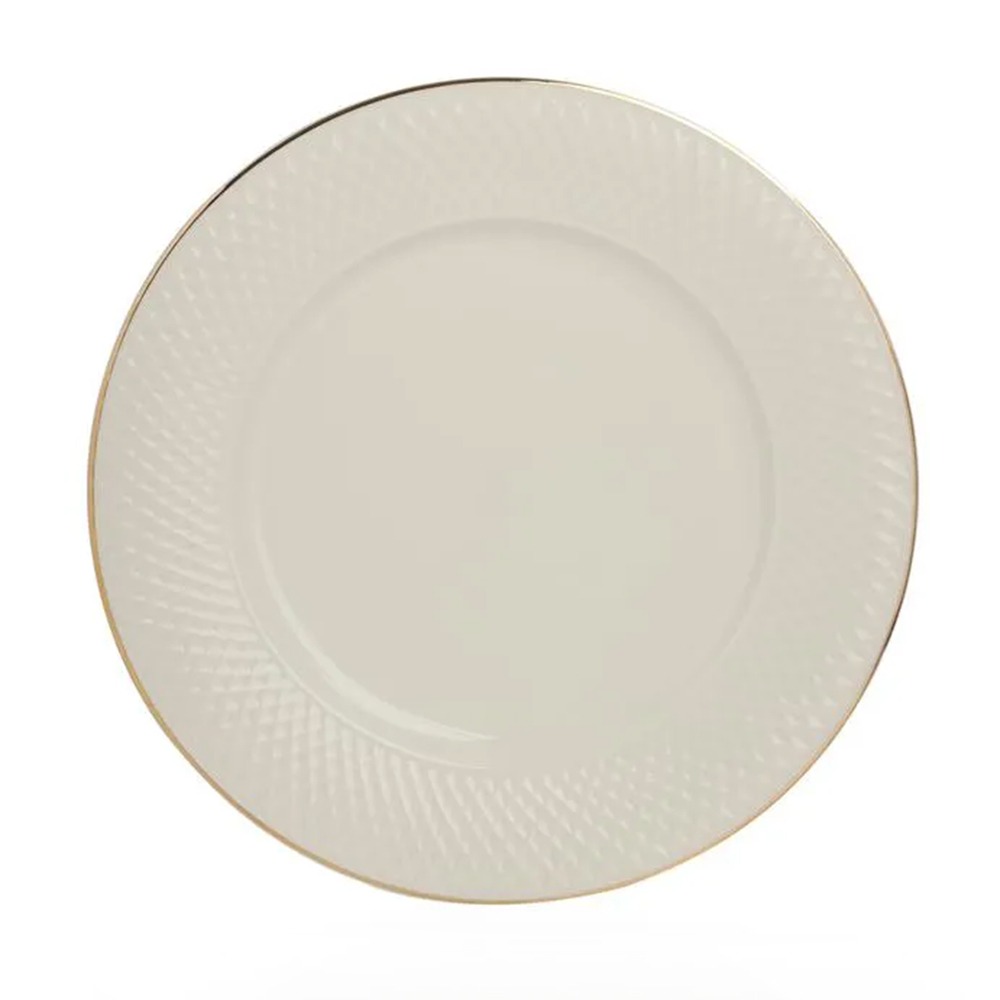 إيكلات طبق طعام من البورسلين - ذهبي (27 سم)