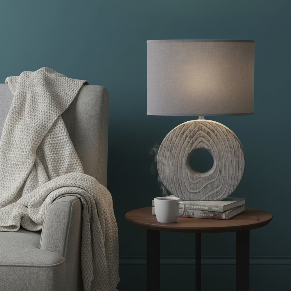 مصباح طاولة الفيرا سيراميك، رمادي