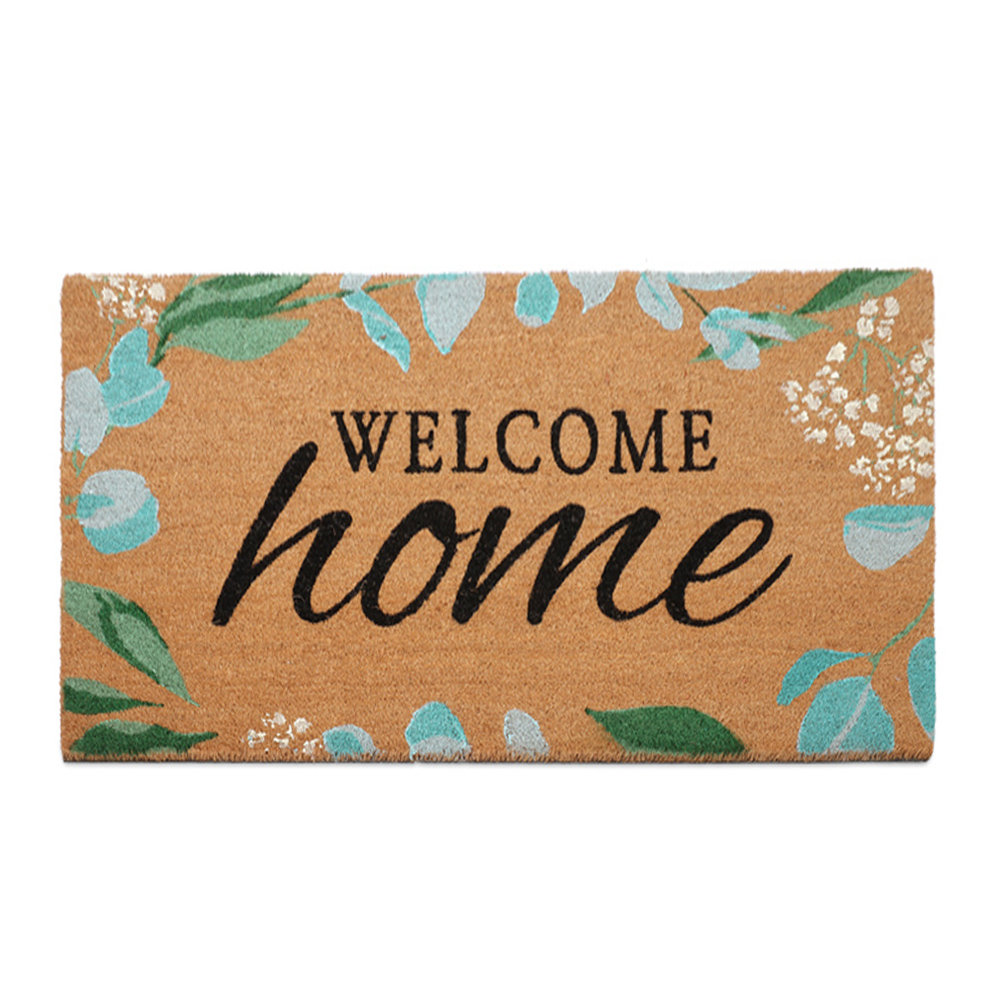 بساط ارضيات ويلكم هوم من ألياف جوز الهند، بيج - 75x120 سم