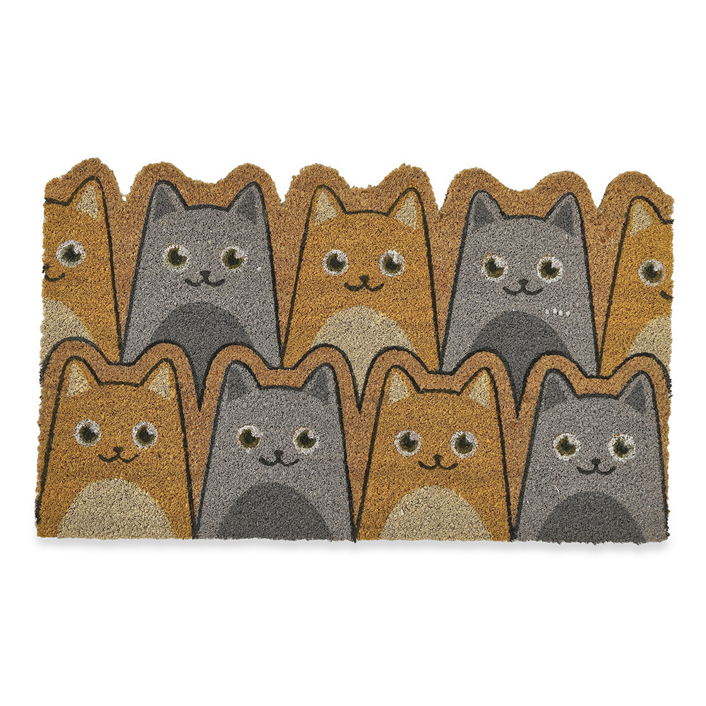 سجادة مطبوعة بتصميم قطط كوكو، متعددة الألوان - 75×45 سم