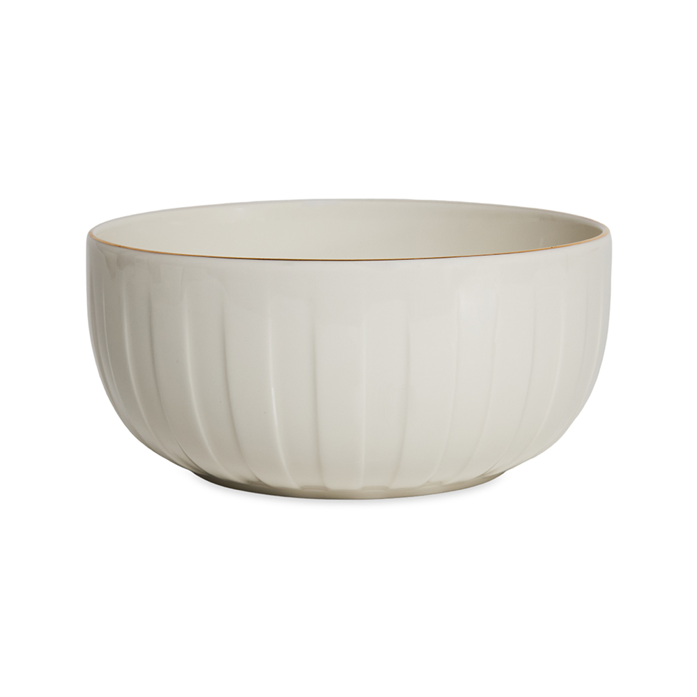 وعاء أبسولوت، أبيض مائل للصفرة وذهبي - كبير، 17 سم