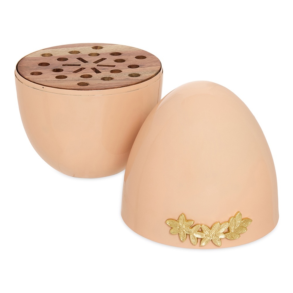 حامل أدوات المائدة من الستانلس ستيل من إيس، باللون الخوخي - 32x20 سم