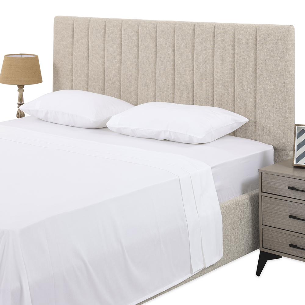 شرشف مسطح مقاس كينج من سيرين، أبيض - 255x274 سم