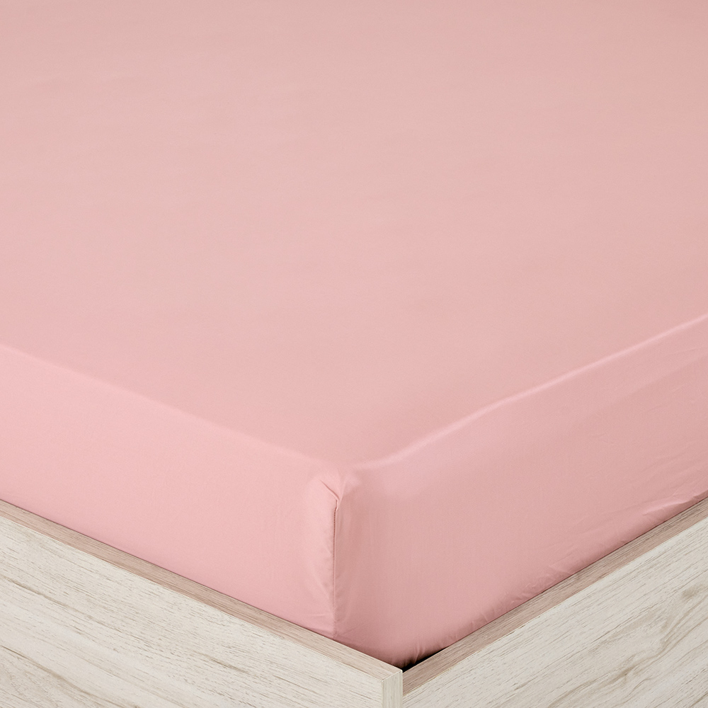 Hilton Single-Sized 500TC Cotton Satin Fitted Sheet Set, Pink - 120x200cm