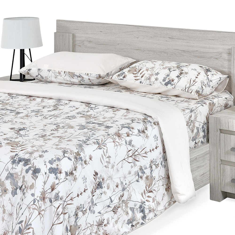 طقم غطاء لحاف حجم سوبر كينج من بوتانيكال، بيج، 210 خيط - 240×260 سم