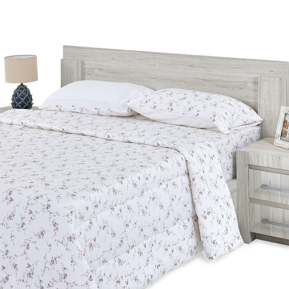 طقم لحاف حجم كوين من إيلا، متعدد الألوان، 210 خيط - 230×220 سم