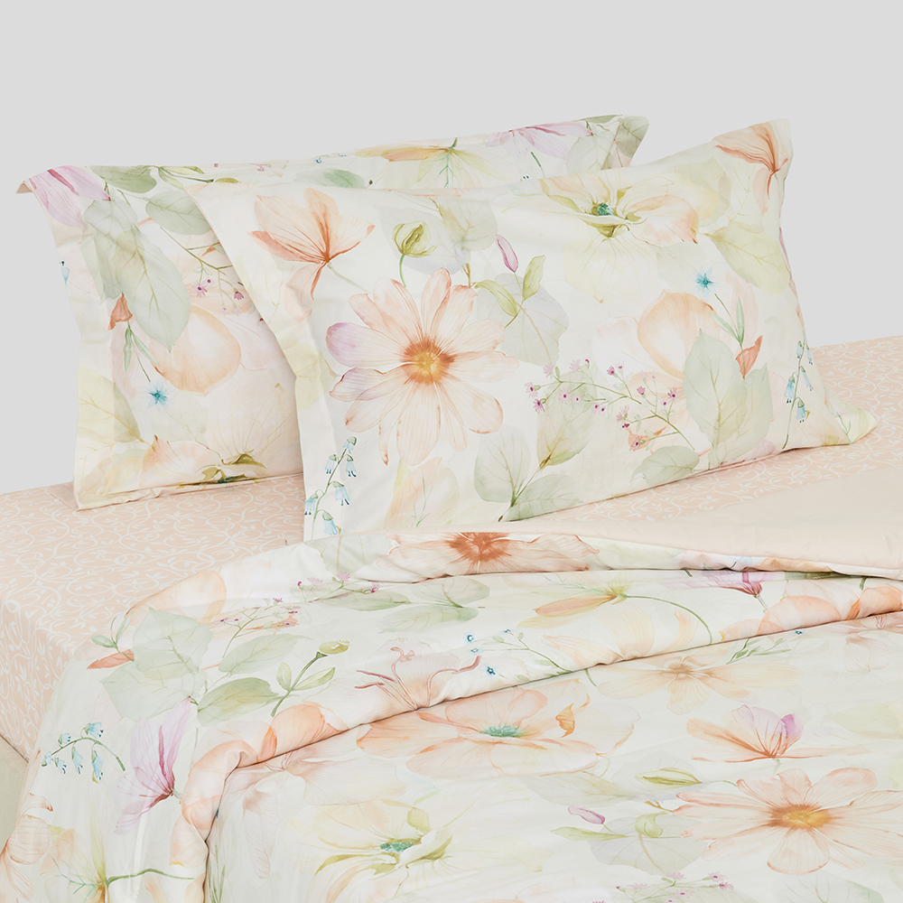 لحاف بوتانيكا مع غطائي وسادة، متعدد الألوان، 300 خيط - 220×240 سم