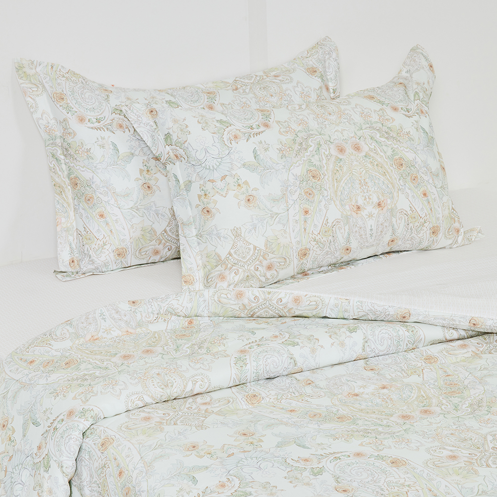 لحاف آشلي مع غطائي وسادة، متعدد الألوان، 300 خيط - 220×240 سم