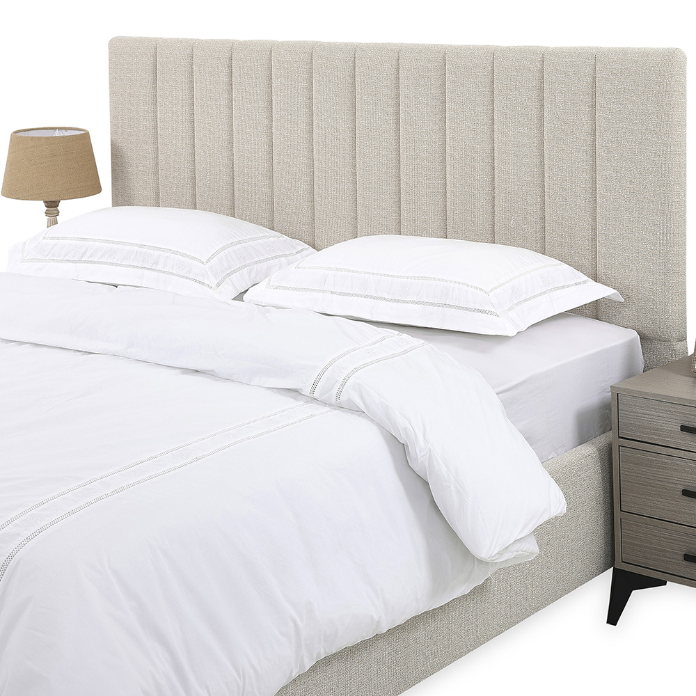 طقم لحاف مقاس كوين من لورا، أبيض - 200 خيط، 230x220 سم