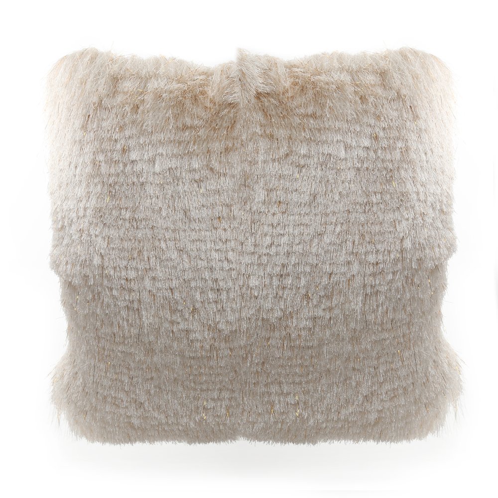 غطاء وسادة، أبيض وذهبي - 45 × 45 سم