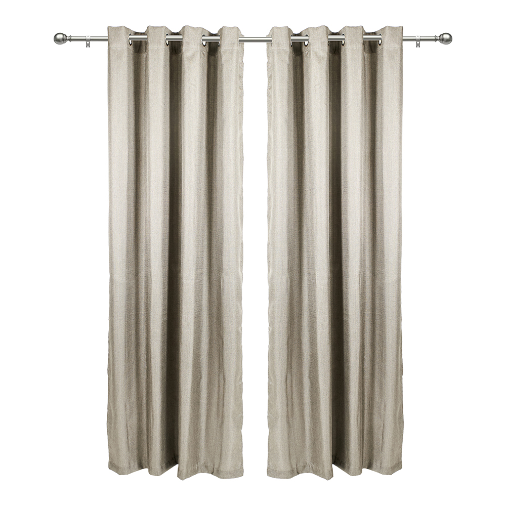 زوج ستائر ستريا ذات الملمس البارز غير المعتمة، رمادي غامق - 135×240 سم