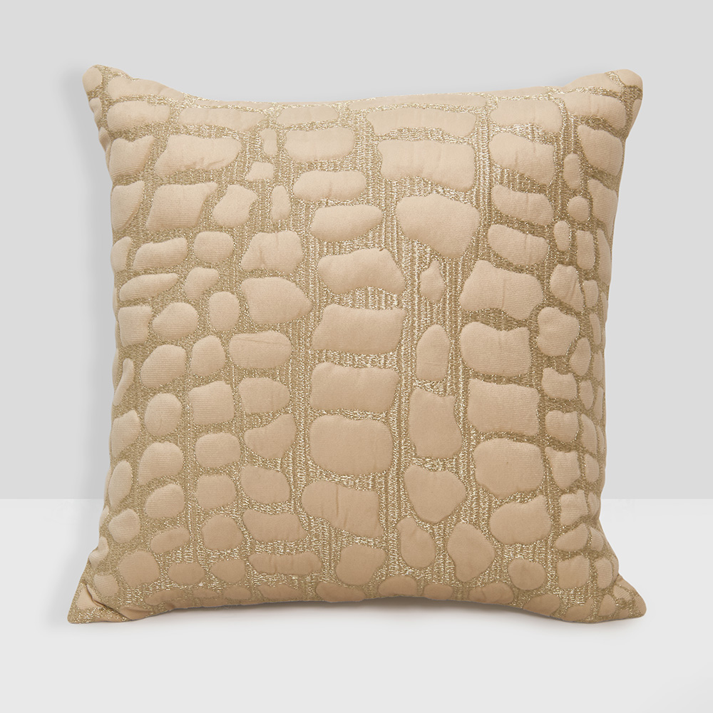 وسادة كاليست المحشوة، بيج وذهبي - 45×45 سم