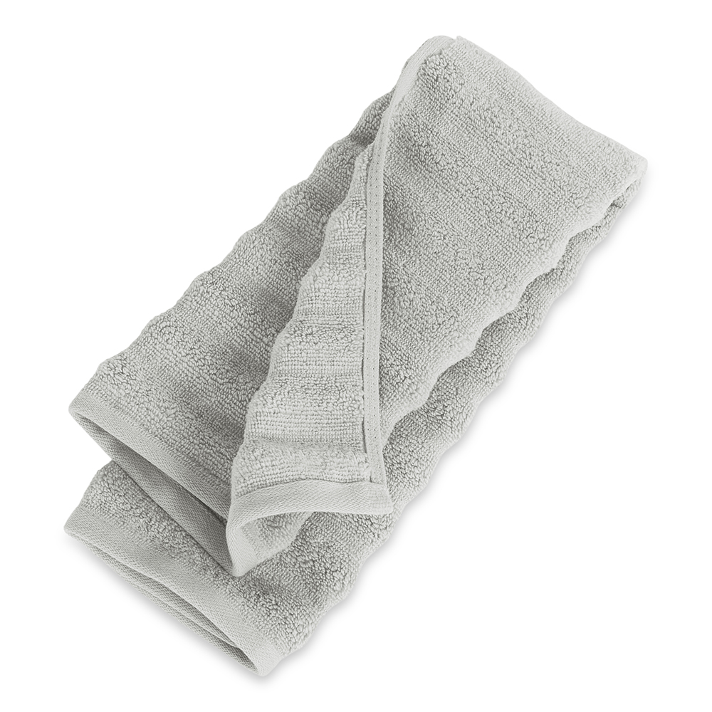 منشفة يد قطن من ويف، فضي - 550 غرام، 40×70 سم