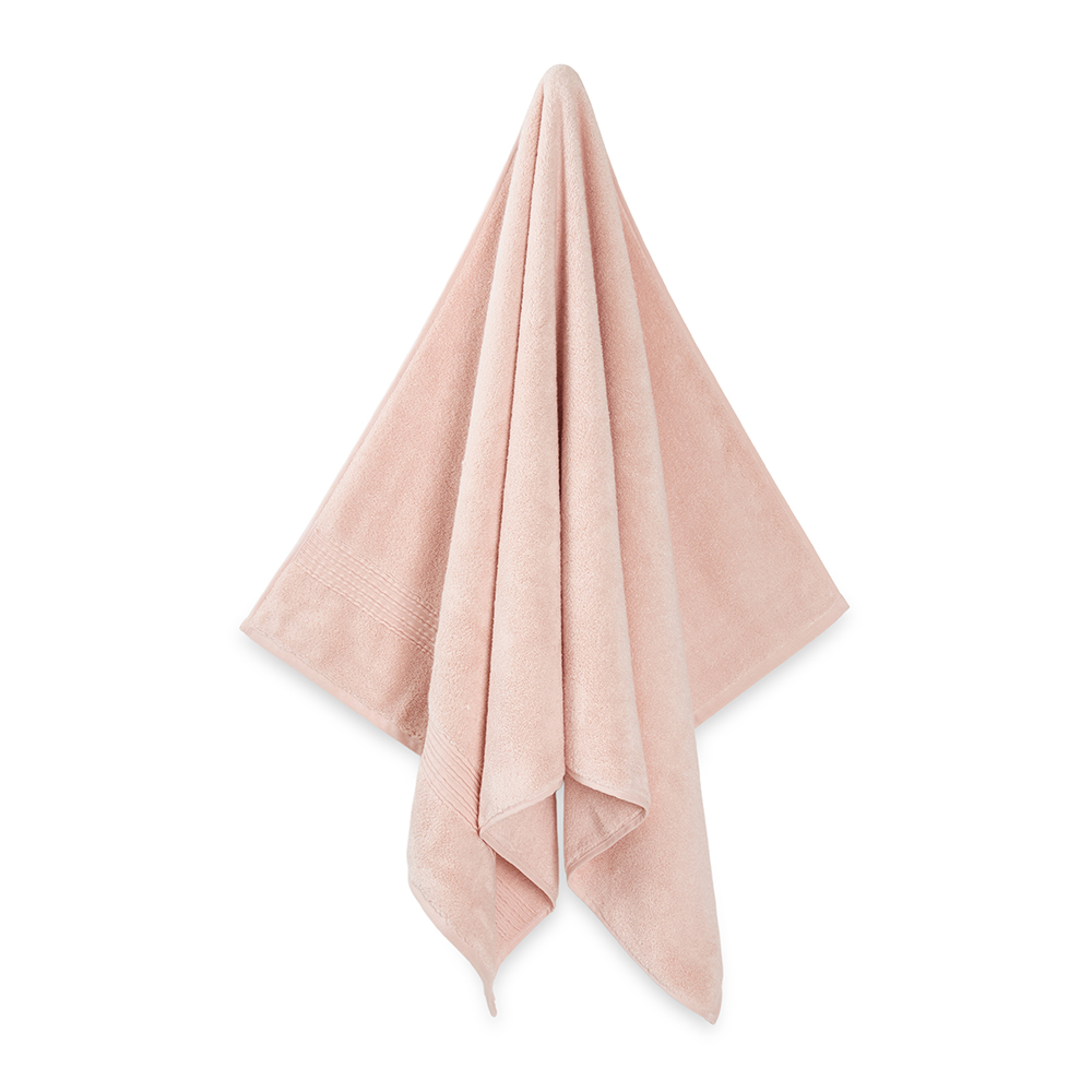 منشفة حمام من قطن بيما من إنشانتيه، وردي فاتح - 600 جرام لكل متر مربع، 85×155 سم
