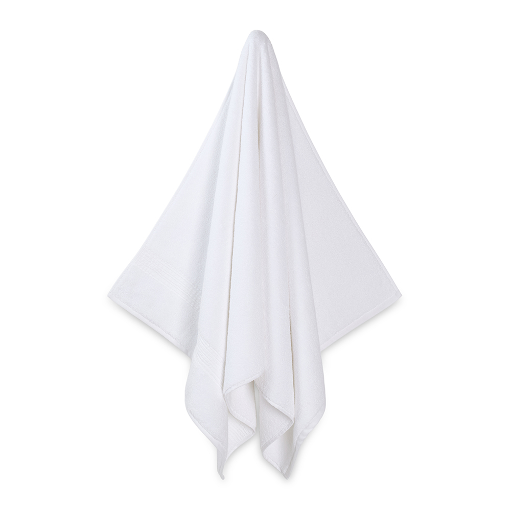 منشفة حمام إنشانتيه من قطن بيما، أبيض - 600 جرام لكل متر مربع، 70×140 سم