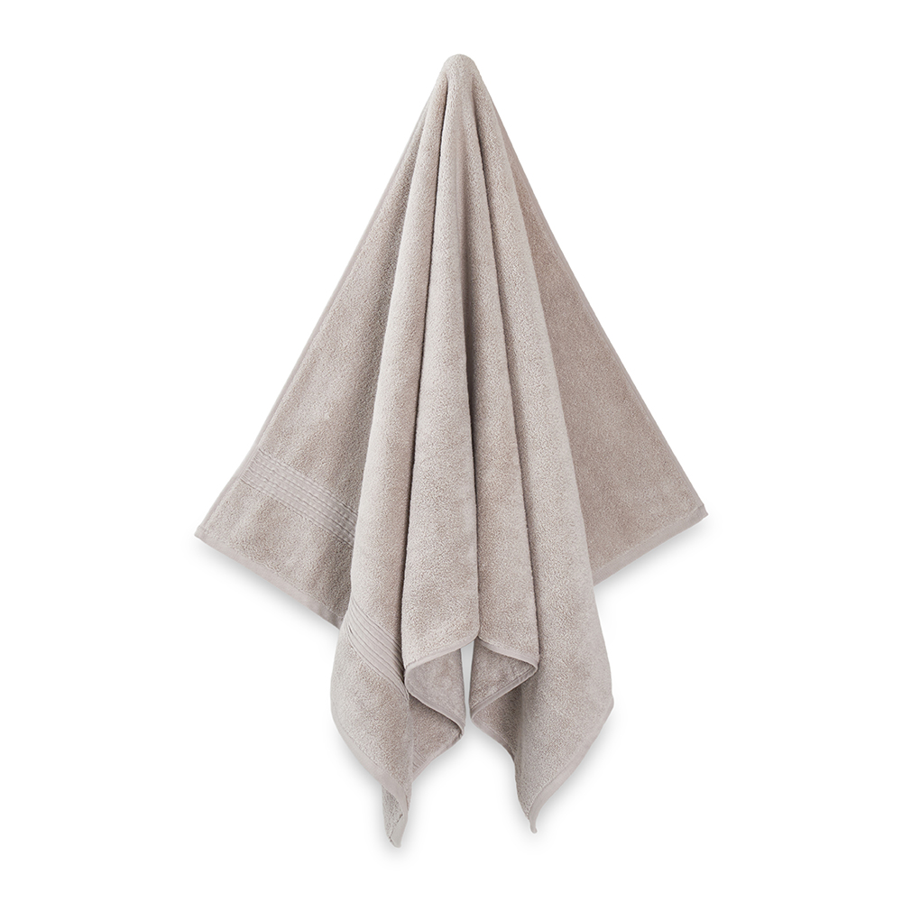 منشفة حمام إنشانتيه من قطن بيما، رمادي - 600 جرام لكل متر مربع، 70×140 سم
