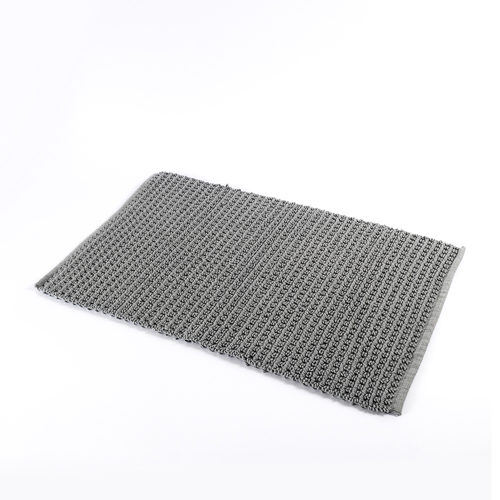 سجّادة حمّام سبا بنمط الوافل، رمادي - 2150 غرام لكل متر مربع، 50x80 سم
