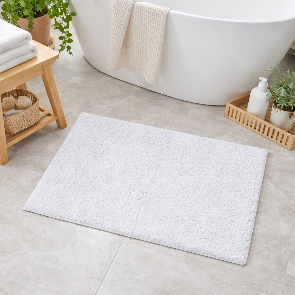 بساط حمام خلفي من كالو YD TPR، أبيض - 60x48 سم
