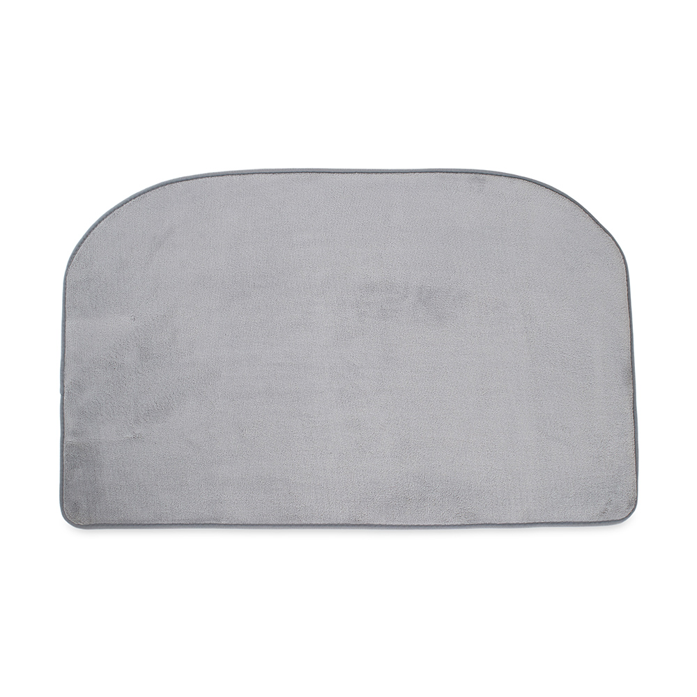 سجادة أرضية من إسفنج الميموري من ميكرودراي، رمادي فضي - 80×50 سم