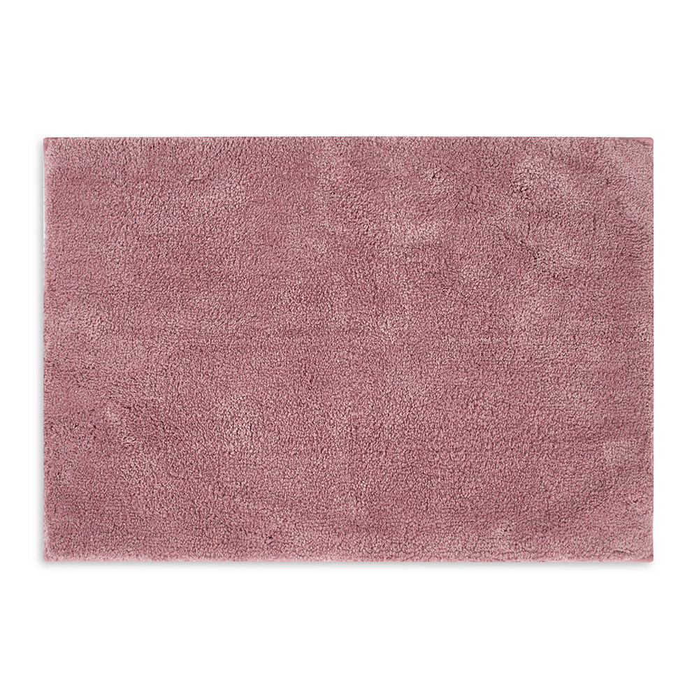سجادة حمام كلاسيكية من البوليستر، وردي، 2300 جرام لكل متر مربع - 70×120 سم