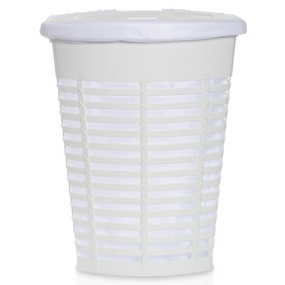 سلة غسيل من بالم، أبيض - 60 سم