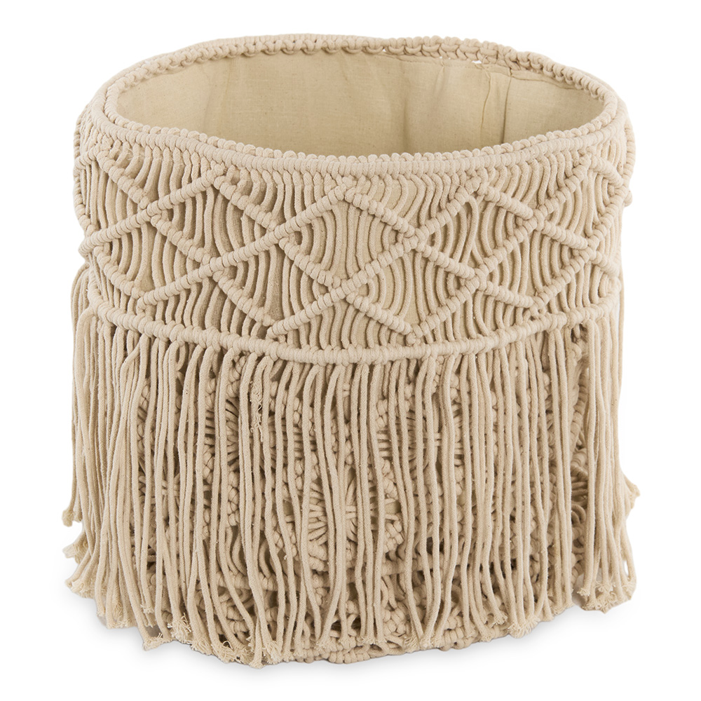 سلة مكرامية، طبيعي - 35×40 سم