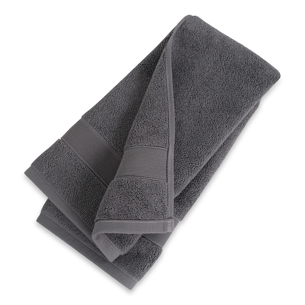 منشفة تركية كلاسيكية فاخرة، رمادي، 750 جرام لكل متر مربع -  51x76 سم