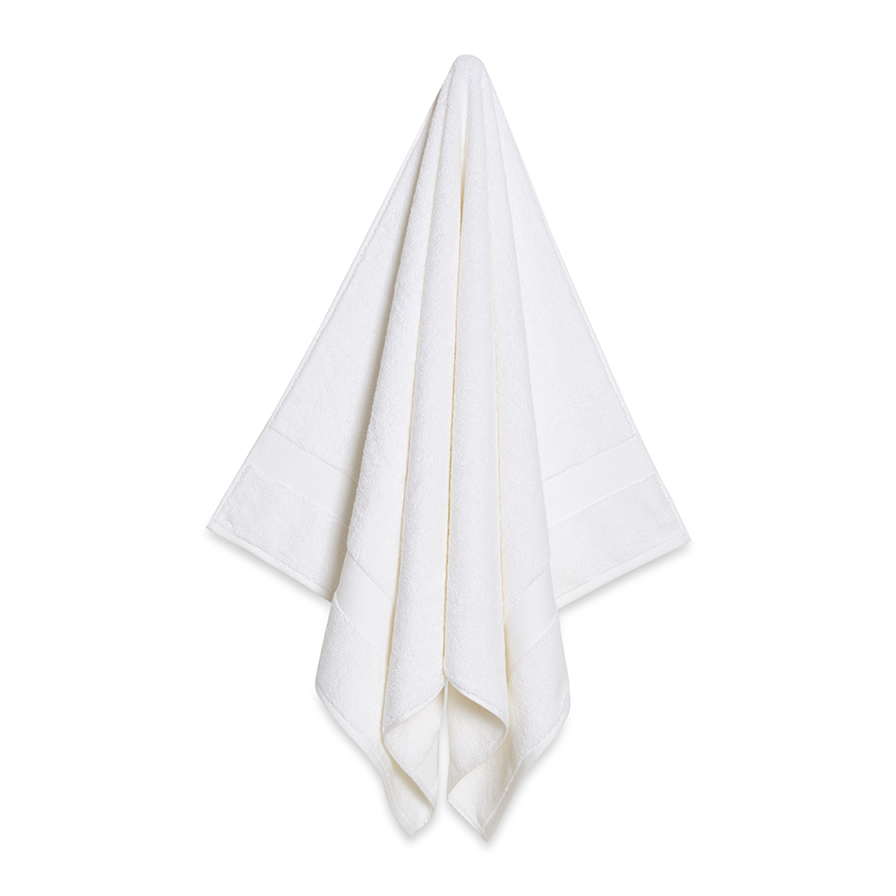 منشفة حمام قطن تركي من ريزورت، أبيض - 650 غرام لكل متر مربع، 147x76 سم
