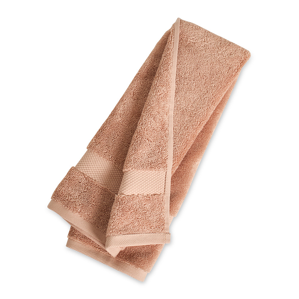 منشفة يد قطن تركي من ريزورت منشفة، وردي - 650 غرام لكل متر مربع، 76x40 سم