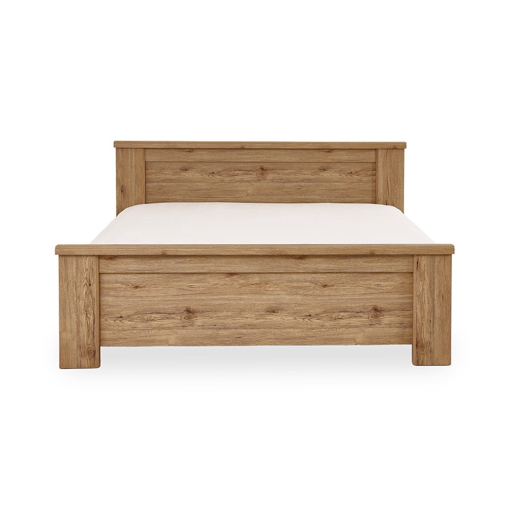 سرير براكستون خشبي بحجم كينج - 180 × 200 سم، بلوط 