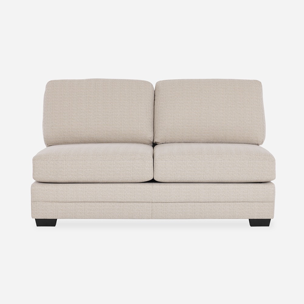 أريكة بدون ذراع بمقعدين 2، بيج