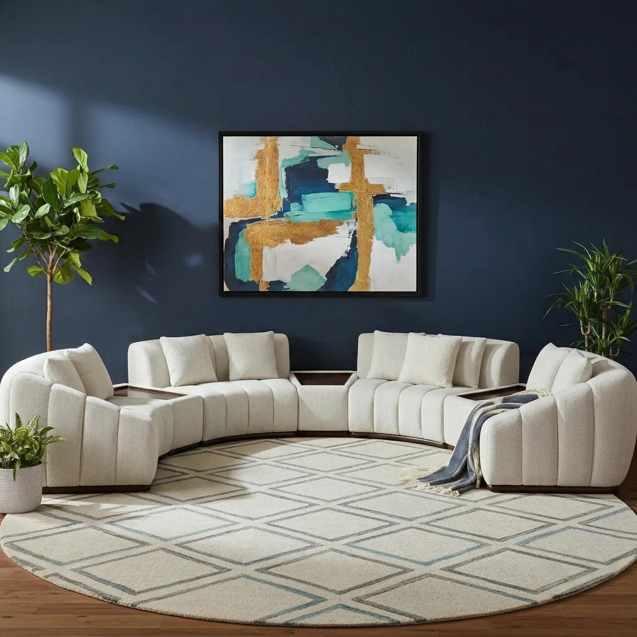 Zaina 6-Seater Corner Sofa, Grey