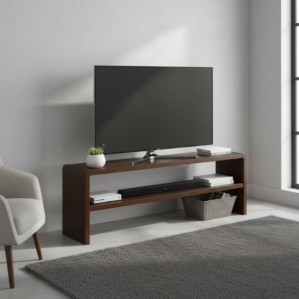 Jesmond Entertainment Unit With Open Shelf - Brown