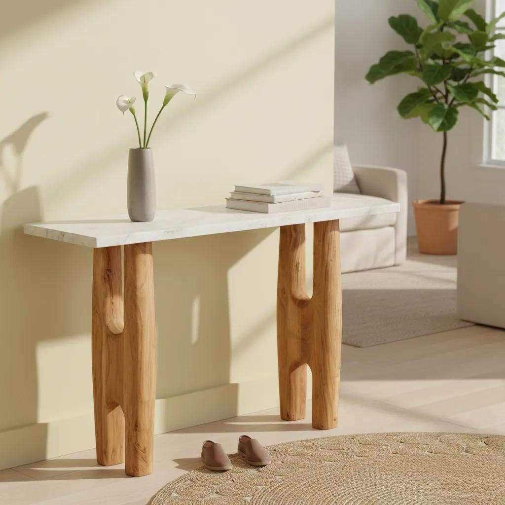 Rossel Console Table, Brown