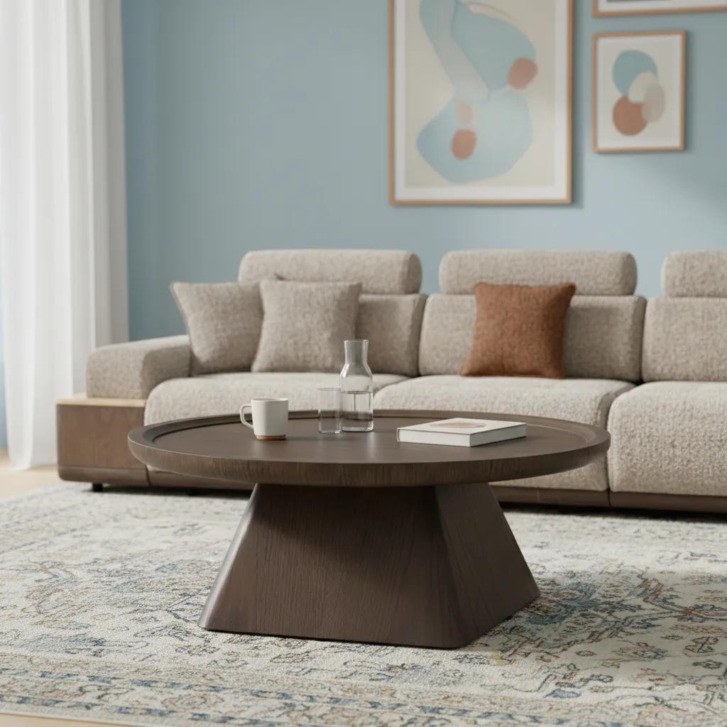 Hover Wooden Coffee Table, Large - Brown