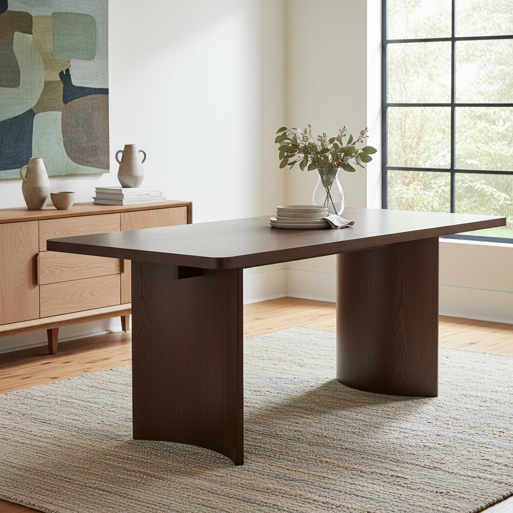 طاولة طعام جولي لستة أشخاص، بني