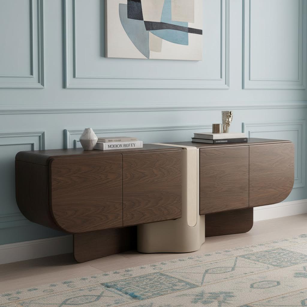 خزانة جانبية هوفر، بني