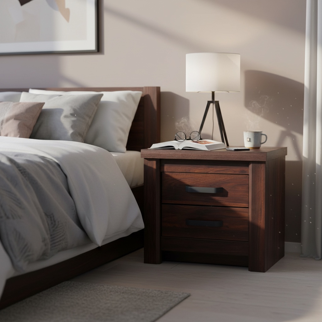 Braxton 2-Drawer Nightstand, Antique Walnut