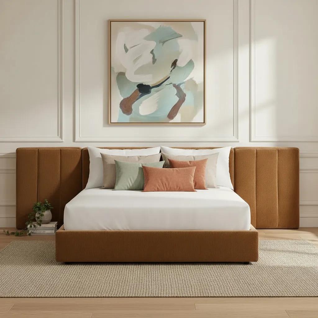 سرير موند بحجم كينج، بني - 180×200 سم