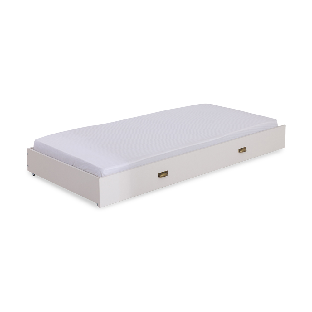 سرير أوديسا فردي قابل للسحب بعجلات، لون حجر القمر غير اللامع - 90×190 سم