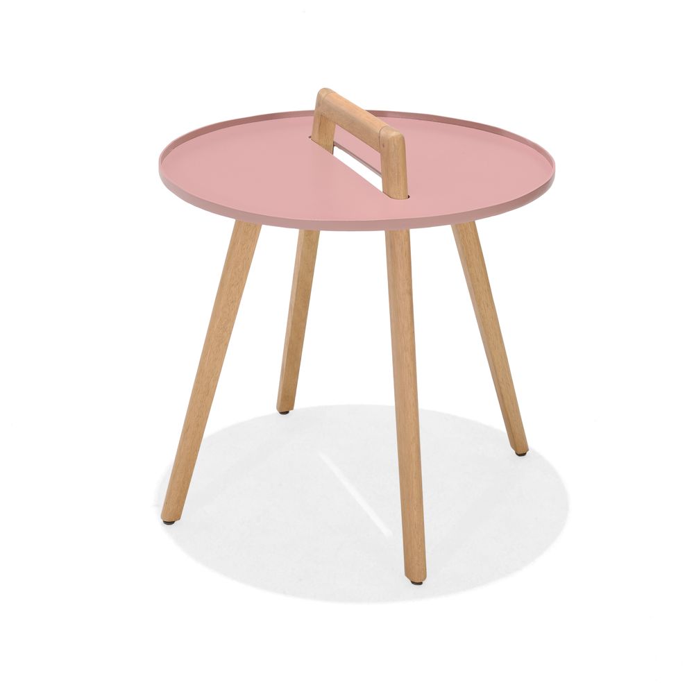 Nassau Round Side Table, Peony & Tawny