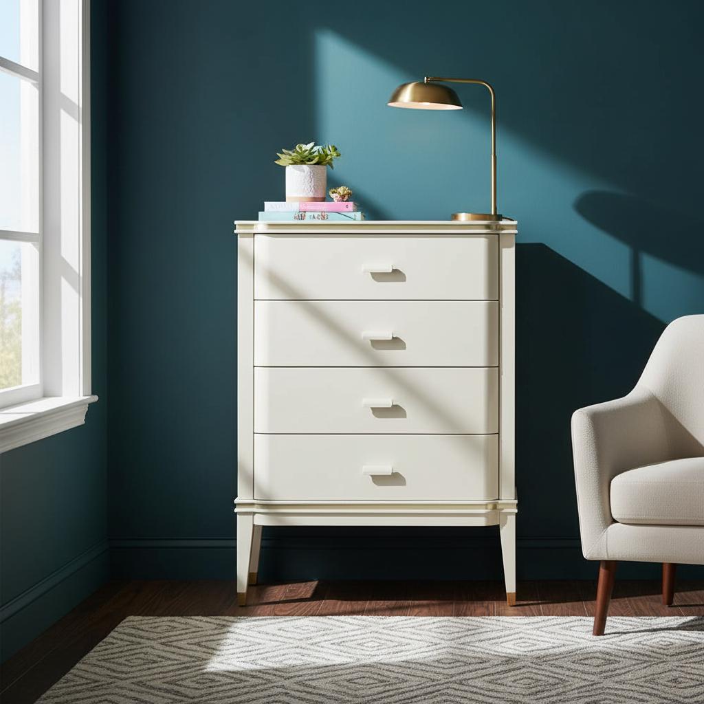 خزانة نور ذات 4 أدراج، بيج